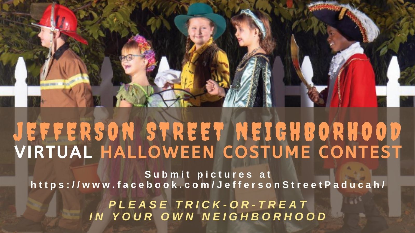 Jefferson street neighborhood virtual Halloween costume contest